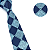Gravata Slim Xadrez Azul Linha Elegante - Imagem 2