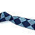 Gravata Slim Xadrez Azul Linha Elegante - Imagem 3