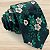 Gravata Slim Floral Verde Linha Premium - Imagem 5