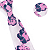 Gravata Slim Floral Rosa Linha Elegante - Imagem 2