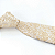 Gravata Slim Floral Bege Dourada Premium - Imagem 3