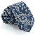 Gravata Slim Arabesco Azul Premium - Imagem 1