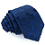 Gravata Slim Arabesco Azul Marinho Luxo - Imagem 1