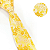 Gravata Slim Floral Amarela Luxo - Imagem 2