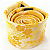 Gravata Slim Floral Amarela Luxo - Imagem 5