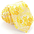 Gravata Slim Floral Amarela Luxo - Imagem 1