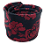 Gravata Slim Floral Vermelha e Preta Luxo - Imagem 4