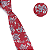 Gravata Slim Floral Vermelha Luxo - Imagem 2