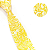 Gravata Slim Floral Amarela Luxo - Imagem 2