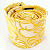 Gravata Slim Floral Amarela Luxo - Imagem 4