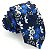 Gravata Slim Floral Azul Luxo - Imagem 1