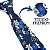 Gravata Slim Floral Azul Luxo - Imagem 3