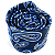 Gravata Slim Arabesco Azul Premium - Imagem 4