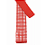 Gravata Slim Crochê Tricô Vermelha Trabalhada - Imagem 5