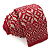 Gravata Slim Crochê Tricô Vermelha Trabalhada - Imagem 1
