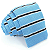 Gravata Slim Crochê Tricô Azul Serenity Listrada - Imagem 1