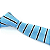 Gravata Slim Crochê Tricô Azul Serenity Listrada - Imagem 3