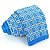 Gravata Slim Crochê Tricô Azul Trabalhada - Imagem 1