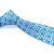 Gravata Slim Crochê Tricô Azul Trabalhada - Imagem 3