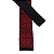 Gravata Slim Crochê Tricô Vermelha Trabalhada - Imagem 5