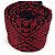 Gravata Slim Crochê Tricô Vermelha Trabalhada - Imagem 4