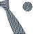 Gravata Slim Crochê Tricô Quadriculada Azul - Imagem 2