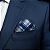 Lenço de Bolso Masculino Social Azul Xadrez - Imagem 5