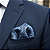 Lenço de Bolso Masculino Social Azul Arabesco - Imagem 2