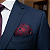 Lenço de Bolso Masculino Social Vermelho Trabalhado - Imagem 3