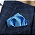 Lenço de Bolso Masculino Social Azul Serenity - Imagem 2