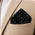 Lenço de Bolso Masculino Social Preto Trabalhado - Imagem 6