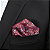 Lenço de Bolso Masculino Social Floral Vermelho - Imagem 6