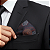 Lenço de Bolso Masculino Social Preto Floral - Imagem 2