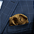 Lenço de Bolso Masculino Arabesco Amarelo Premium - Imagem 2