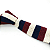 Gravata Slim Crochê Tricô Azul Listrada - Imagem 3