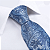 Gravata de Seda Azul Serenity Lenço + Abotoaduras - Imagem 3