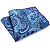 Lenço de Bolso Masculino Social Azul Lilás Premium - Imagem 1