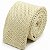 Gravata Slim Croche Tricô Bege Creme - Imagem 1