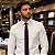 Gravata Slim Croche Azul Listrada - Imagem 3