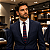 Gravata Slim Croche Azul Listrada - Imagem 2