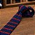 Gravata Slim Croche Azul Listrada - Imagem 5