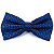 Gravata Borboleta Adulto Azul Trabalhada - Imagem 1