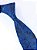 Gravata de Seda Azul Floral Premium Grátis Lenço + Abotoaduras - Imagem 3