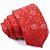 Gravata Slim Floral Vermelha Luxo - Imagem 1