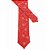 Gravata Slim Floral Vermelha Luxo - Imagem 4