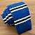 Gravata Slim Crochê Tricô Azul Listrada - Imagem 3