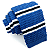 Gravata Slim Crochê Tricô Azul Listrada - Imagem 1