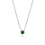 Colar de Prata 925 Ponto de Luz Coração- Verde - Imagem 1