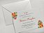 Convite Casamento C/ Envelope Laranja com Girassol - Imagem 3