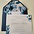 Convite De Casamento Forrado Envelope Azul Escuro - Imagem 2